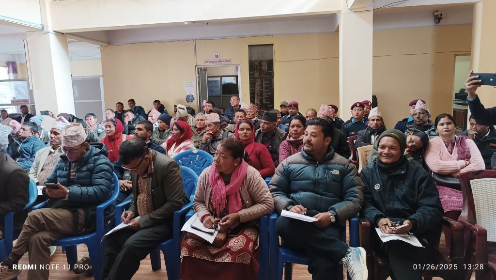 प्युठान नगरपालिकामा आगलागी जोखिम न्यूनीकरण गर्न पुर्व तयारी