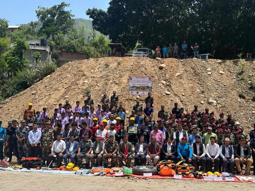 मनसुनजन्य बिपद् प्रतिकार्य नमुना अभ्यास सम्पन्न