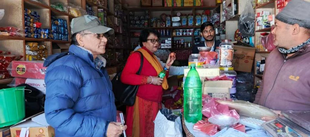 उद्योग बाणिज्य तथा उपभोक्ता हित संरक्षण निर्देशनालयद्धारा प्यूठानमा बजार अनुगमन