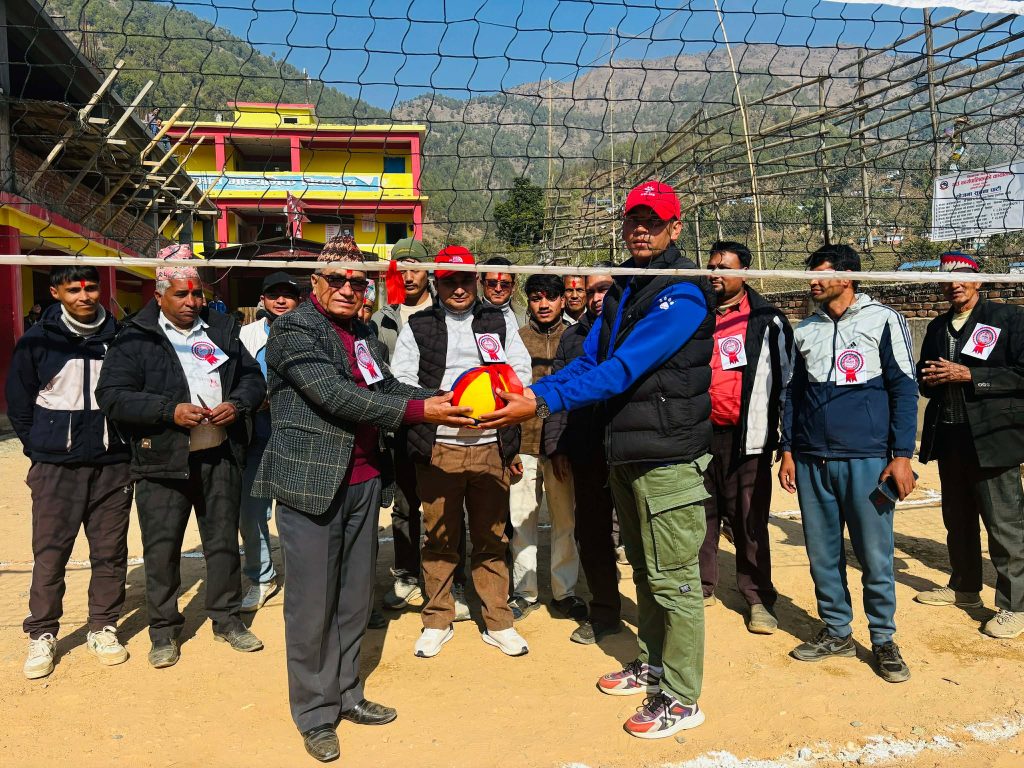 झिमरुक गाउँपालिका वडा नं. ३ मा टोल स्तरिय भलिवल प्रतियोगिता सुरु