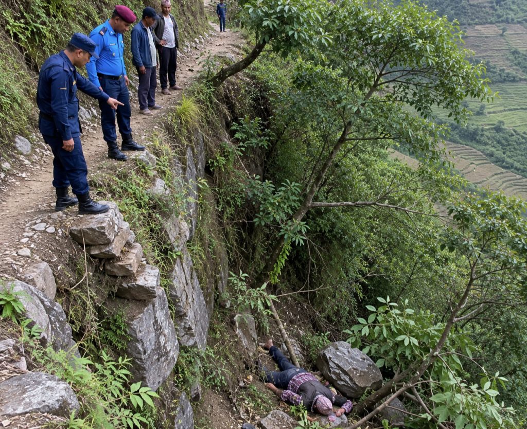 प्युठानमा भिरबाट लडेर एक जनाको मृत्यु